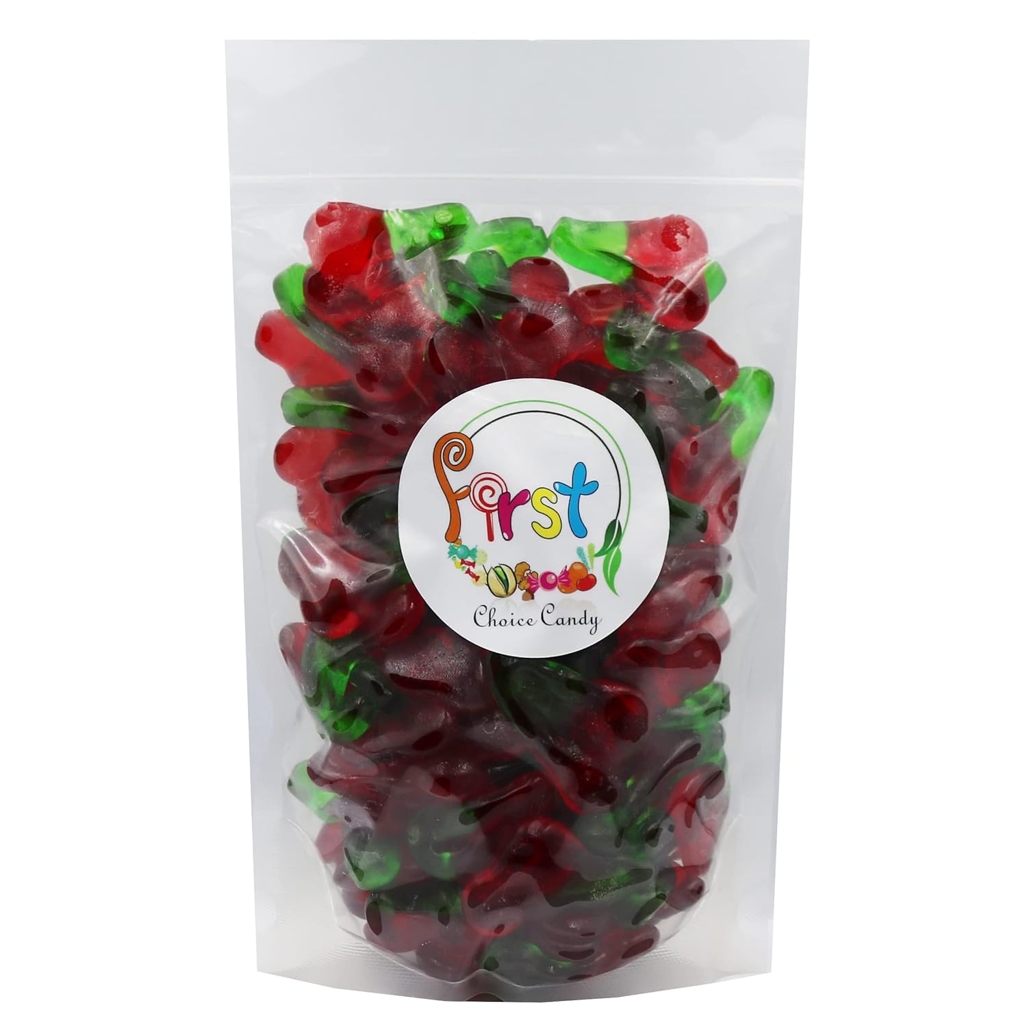 FirstChoiceCandy Gummy Fruit Candy (Happy Twin Cherry, 5 Pound (Pack of 1))