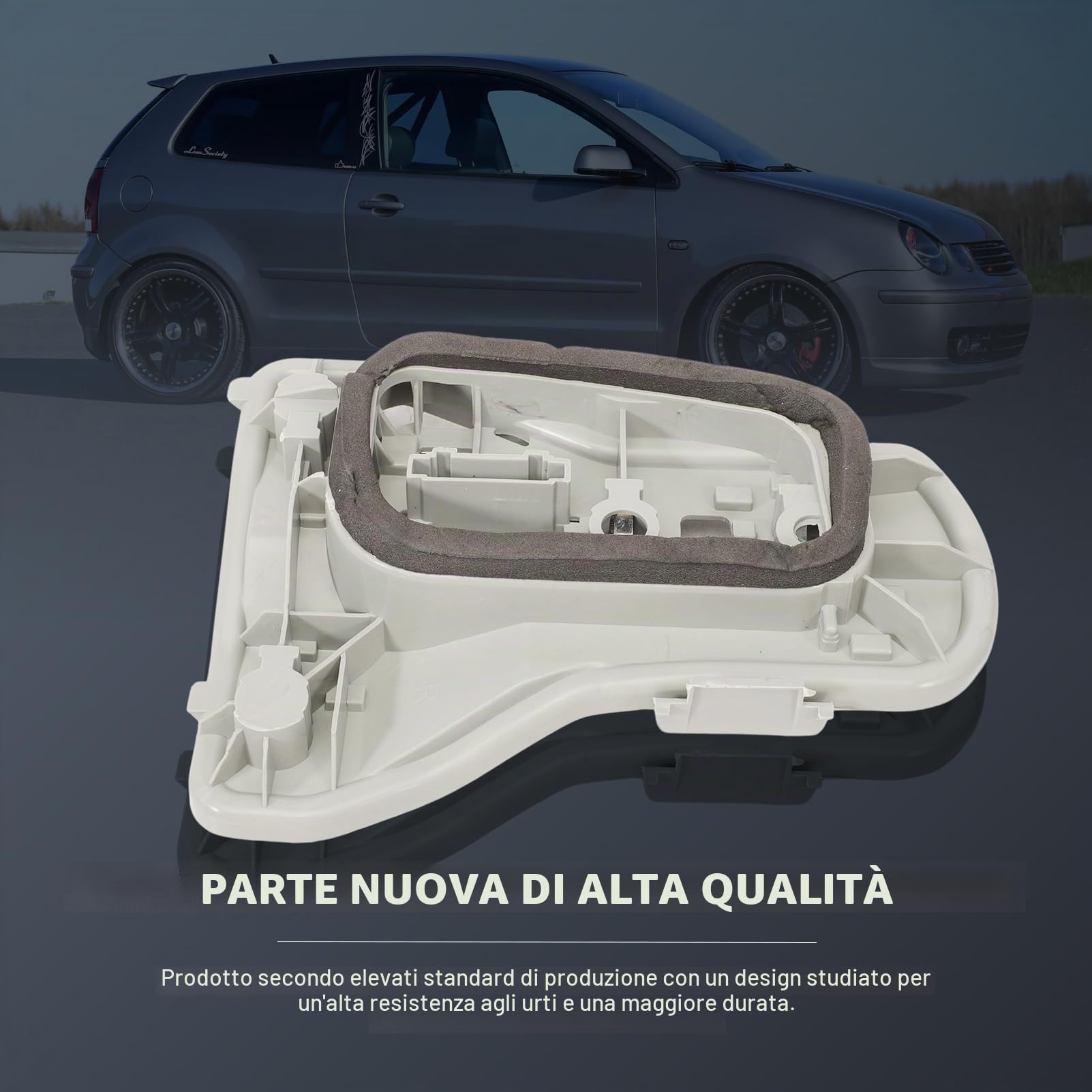 1 paire Portalampada para VW Polo 4(9N3) 2005-2010 Porta Lampada Posteriore Support Lampe pour feu arrière 6Q6945257F 6Q6945258F (Gauche et Droit)