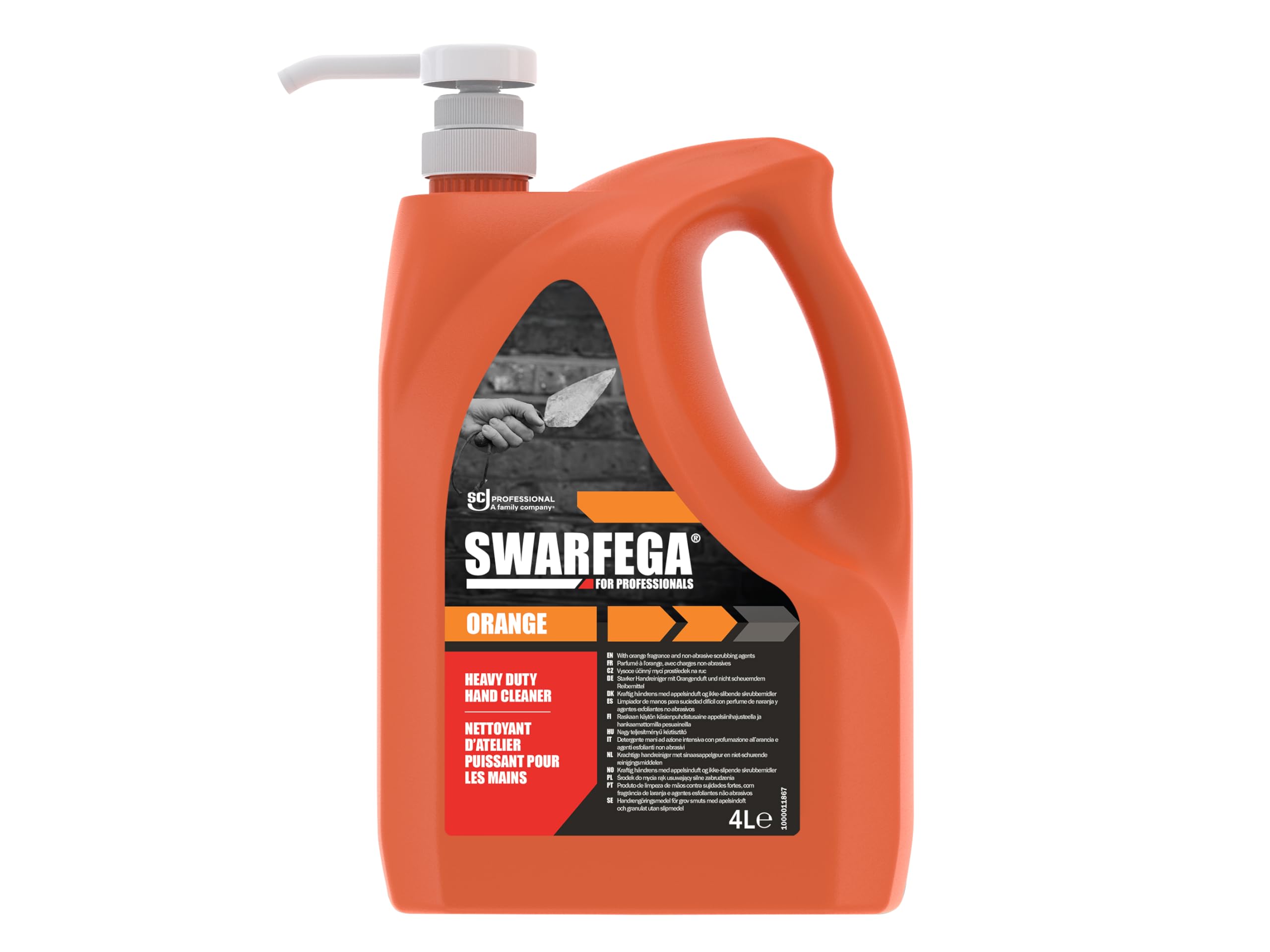 deb SOR4LMP Swarfega Hand Cleaner Pump, 4L, Orange