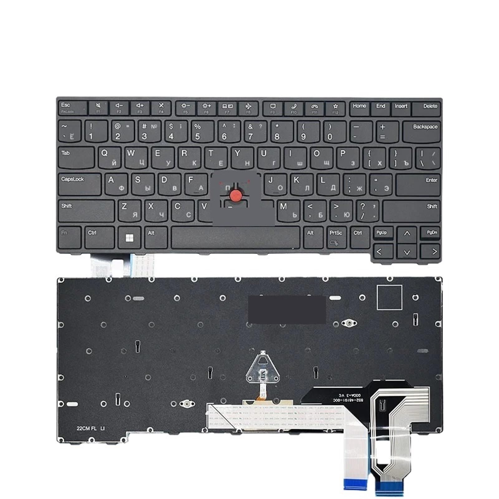 Clavier russe portable ThinkPad P14S pour le télétravail - 3