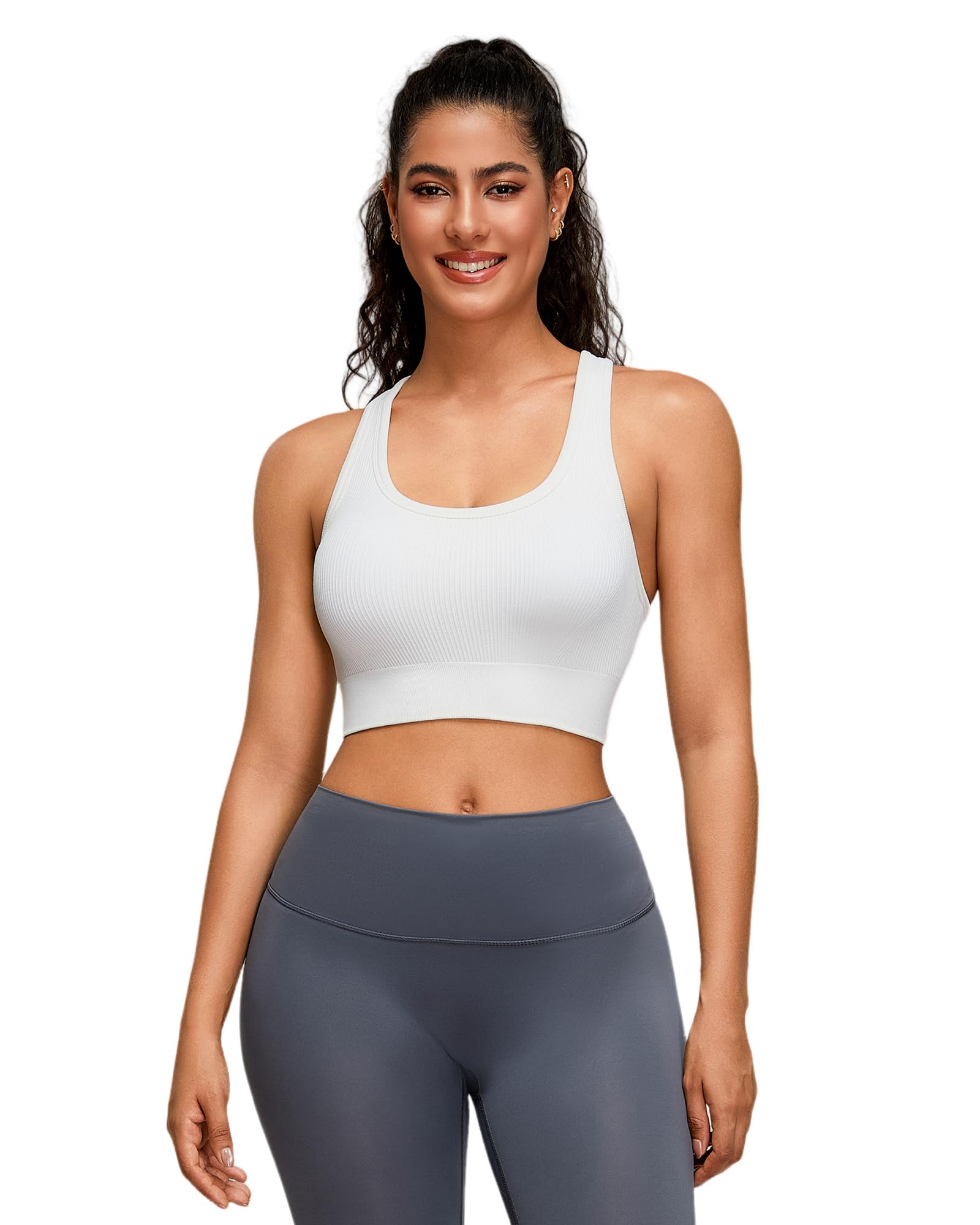 Reggiseni sportivi da donna ad alto sostegno, reggiseno sportivo imbottito ad alto impatto, reggiseno sportivo senza cuciture