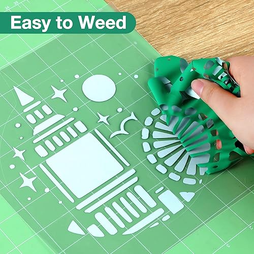 Miniatura 9 de 12" x 10ft Heat Transfer Vinyl HTV Rolls White, Sooez HTV Vinyl for T-Shirt, Iron on Vinyl, Easy to Cut & Weed for DIY Heat Vinyl Design