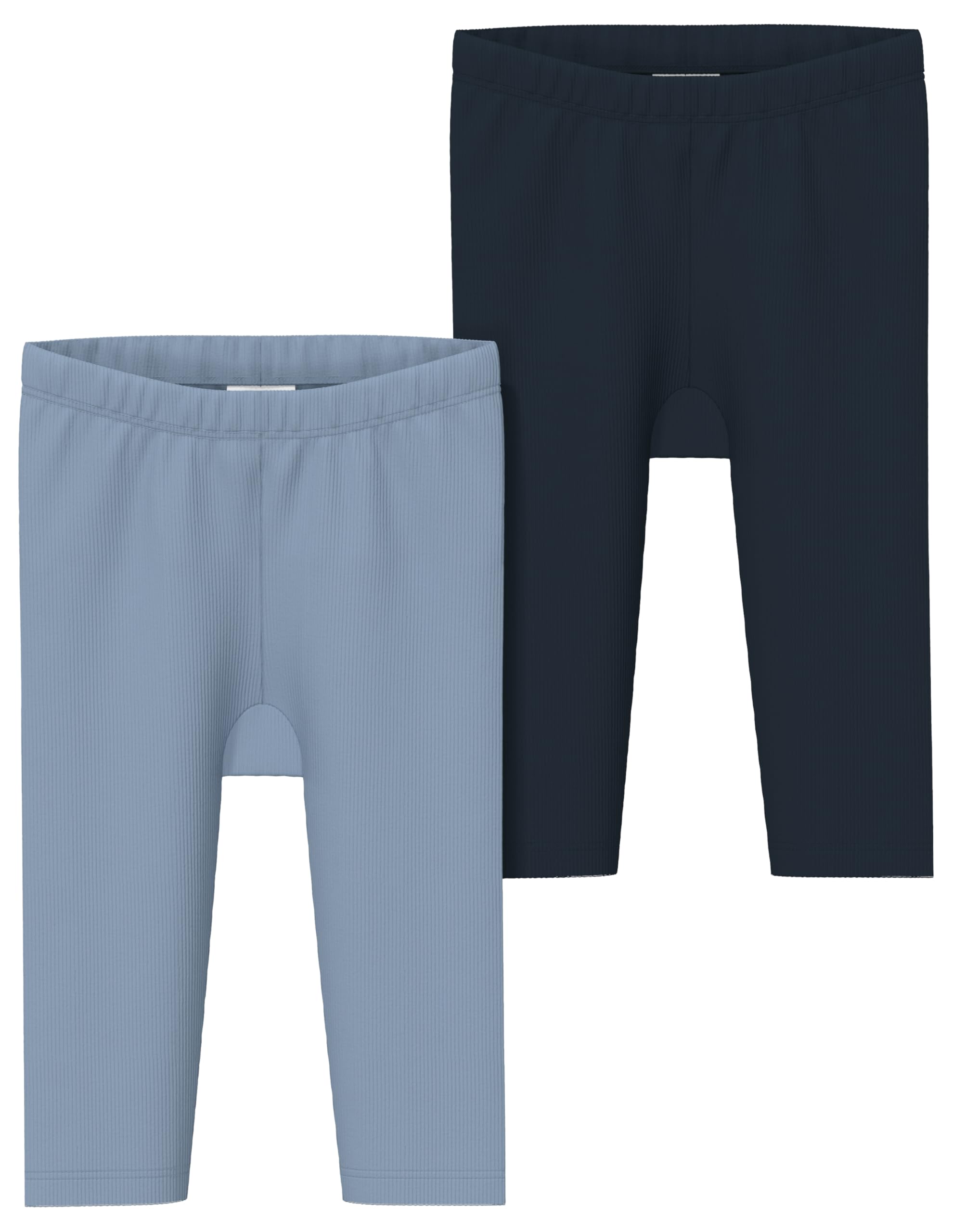 Lot de 2 leggings garçon en coton stretch noir et gris basic - 4