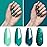 Vishine Gel Nail Polish Set - 4 Colors Dark Green Gel Polish Set Matcha Color Sparkly Glitter Gel Polish Misty Forest Green Soak Off UV LED Lamp Nail Art Varnish 8ml C019