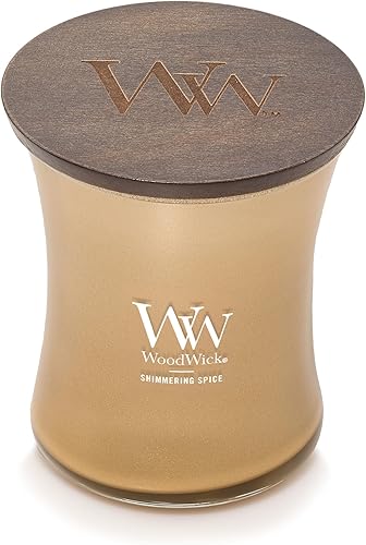 Vista 177 de WoodWick - Vela mediana de reloj de arena, aroma Fireside, cera de mezcla de soja prémium, se agrieta mientras se quema, perfecta para regalo, 9.7