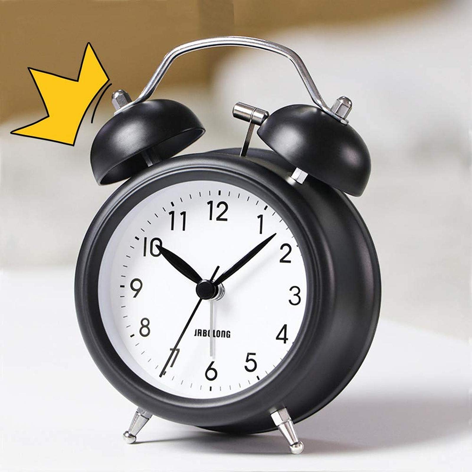 Amazon.co.jp: 目覚まし時計 大音量 置き時計 黒 騒音なし アラーム