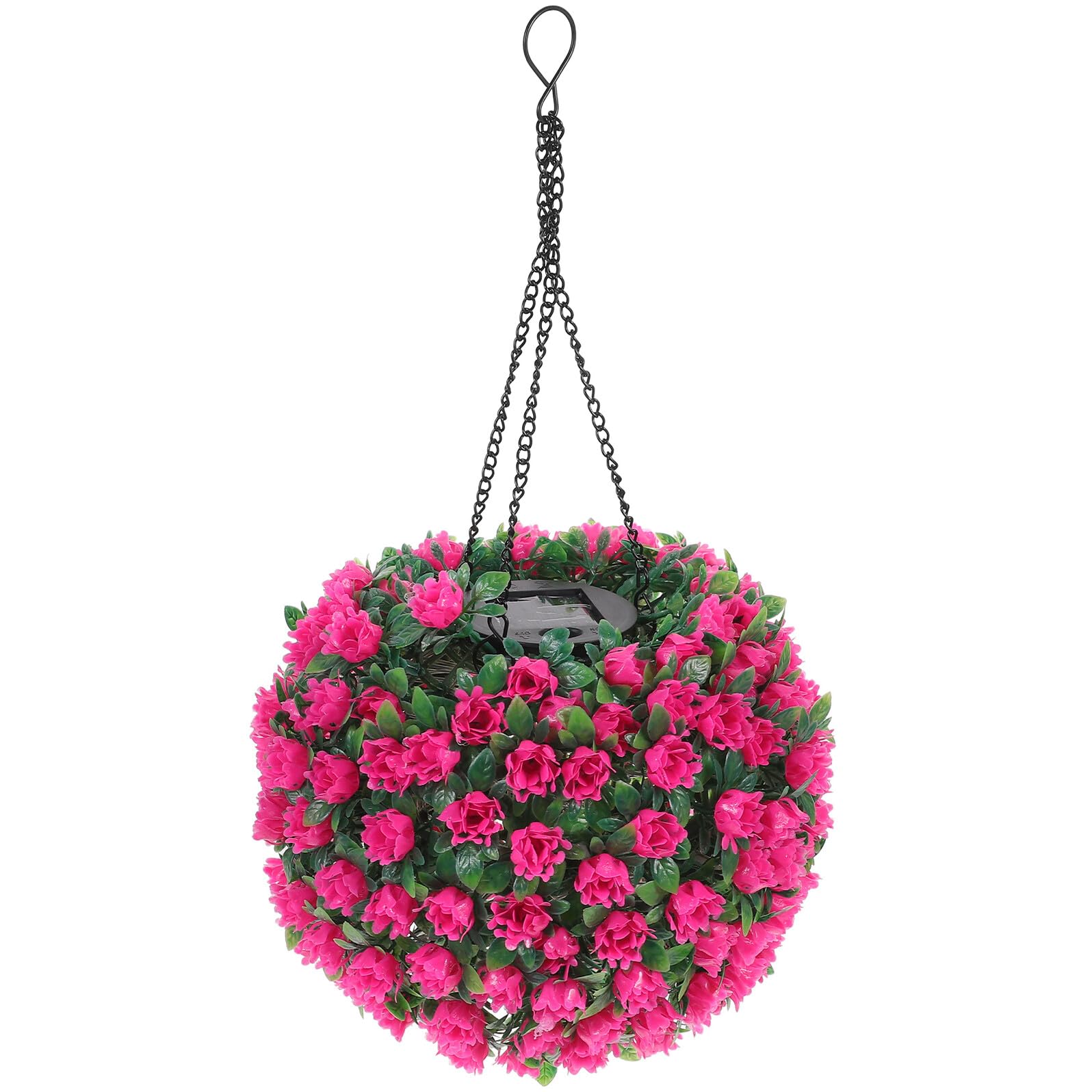 Hemobllo Lampada a Sfera Floreale LED Solare Rosa da Giardino