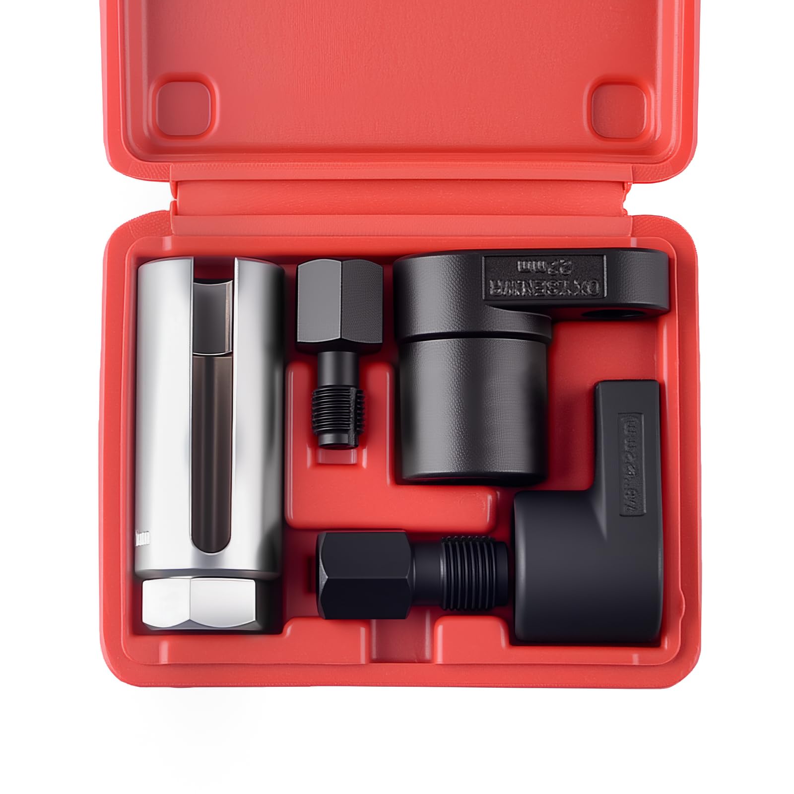 DAYUAN YT97981 5 pcs O2 Oxygen Sensor Socket Set Wrench Remover Tool and Thread Chaser Set,Black