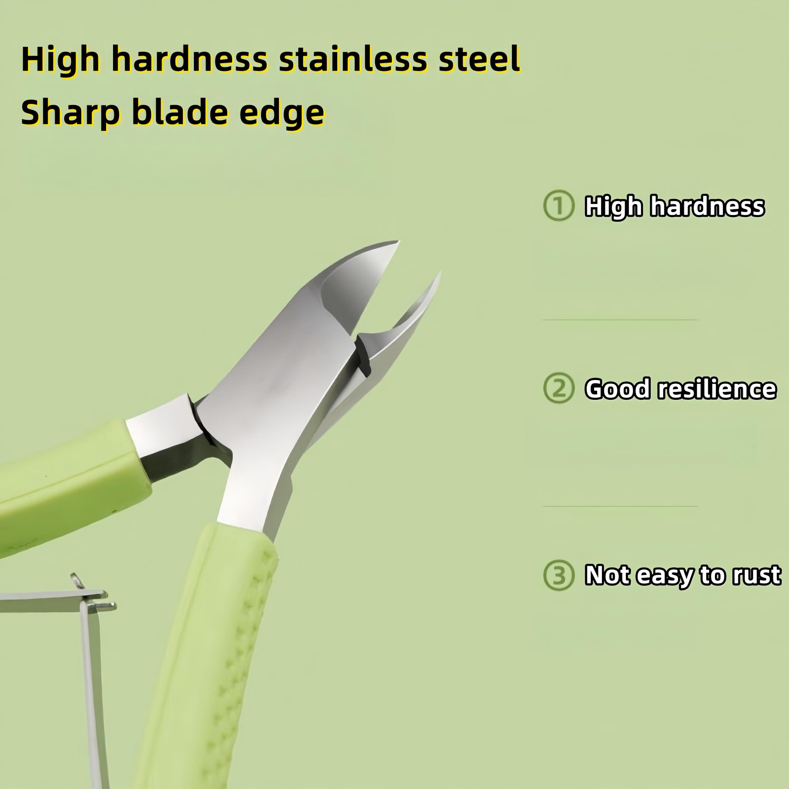 1 Pack Cuticle Trimmer Professional Stainless Steel Cuticle Cutter Remover with Non Slip Silicone Handle Manicure Tools for — view 5