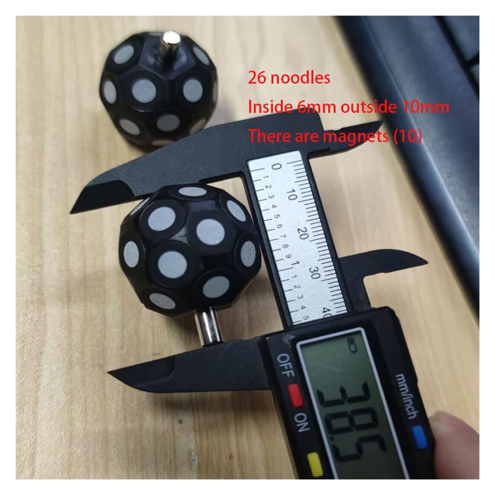Punti di marcatura magnetici for scanner 3D da 10 pezzi Sfera di tracciamento con indicatore di punti multi-angolo ad alta riflessione Migliora la precisione(3/6mm)