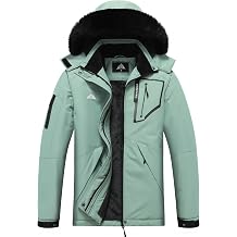 MOERDENG Womens Waterproof Snow Ski Jacket - Warm Winter Coat Insulated for Snowboarding, Mountain Hiking