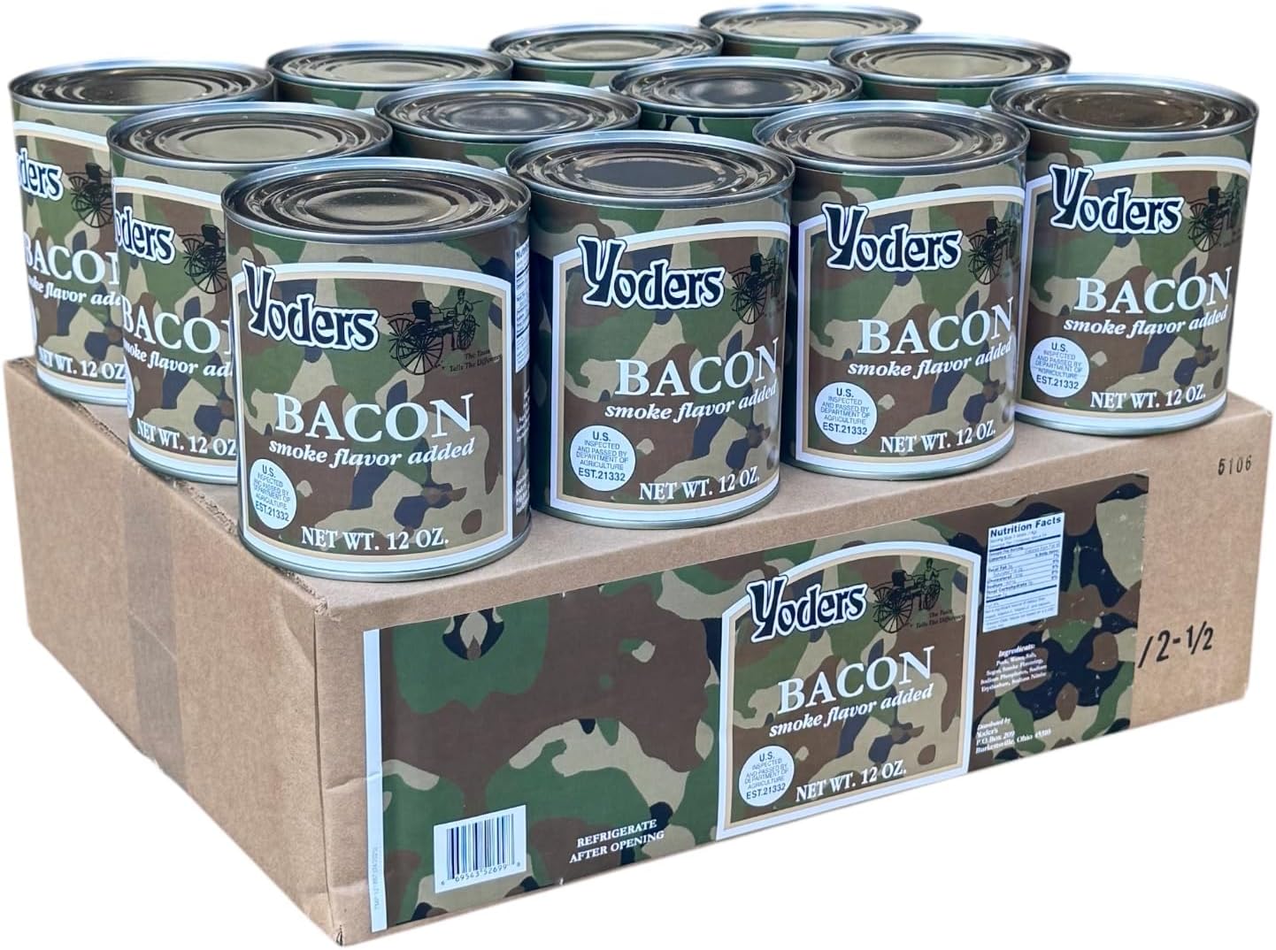 Yoders Bacon Full Case of 12 Cans