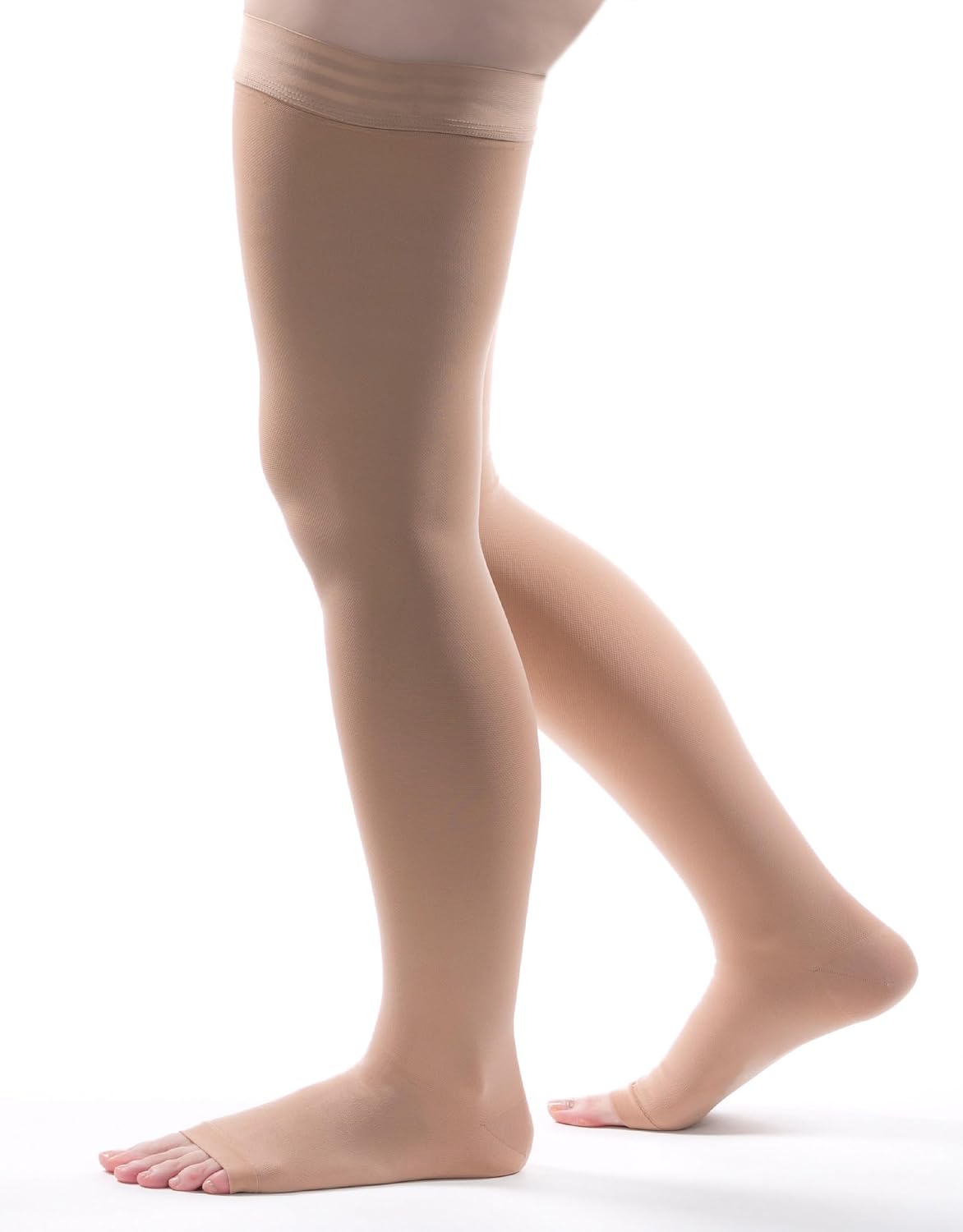 Allegro 30-40 mmHg Surgical 305/315 Open Toe Thigh High Medical Compression Hose, Comfortable Support Garments
