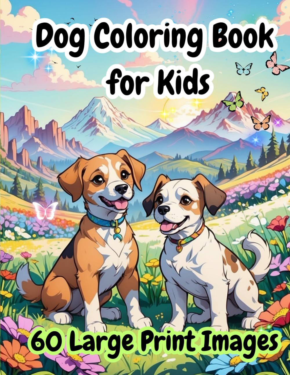 Dog Coloring Book for Kids Ages 6+ and Adults: 60 Dog Breed Coloring Images: 60 Unique Coloring Illustrations of all kinds of Dog Breeds