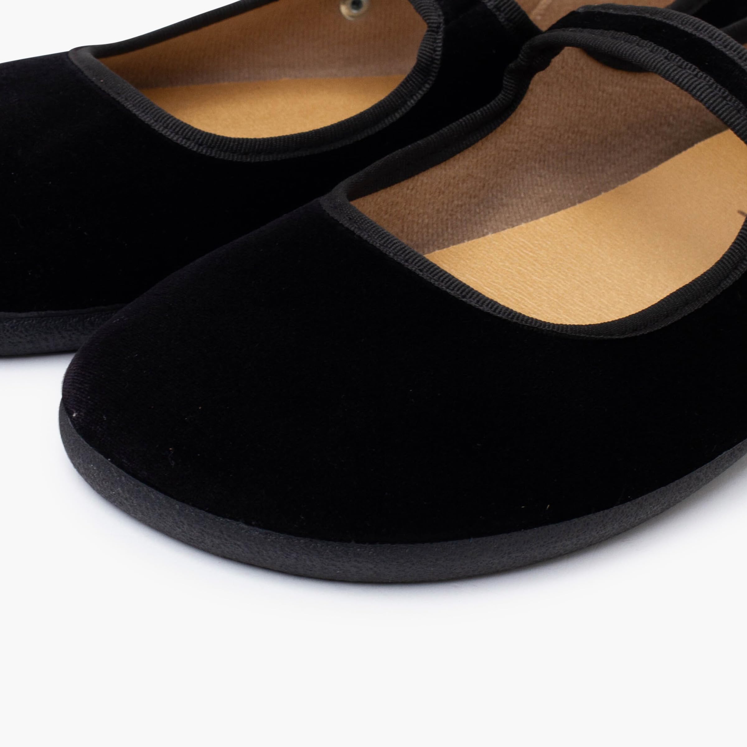 Pisamonas Merceditas Mujer Barefoot Terciopelo Hebilla