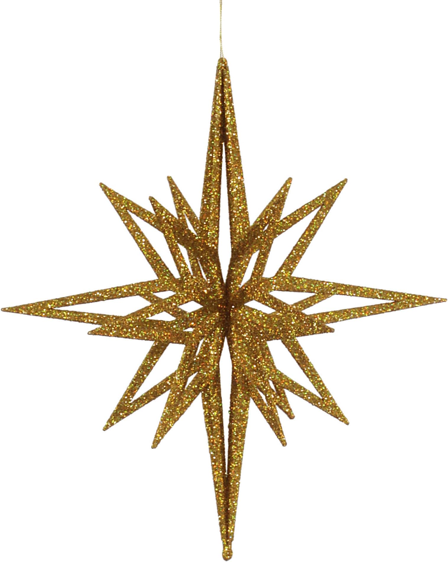Vickerman16" Gold Iridescent Star Christmas Ornament