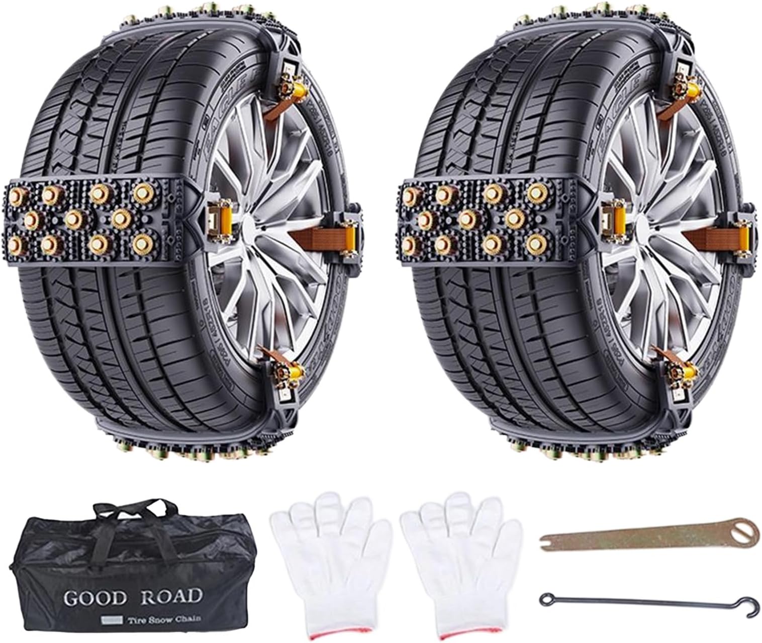 Snow Chains Car Tires – 5 Second Install Straps, Fit 165 265mm, Wheel Anti Slip Lawn Tractor | Car Tires - 5-Second Install Straps,Fit 165-265mm Wheel Anti-Slip Lawn Tractor Tire Mud Sand Ice S