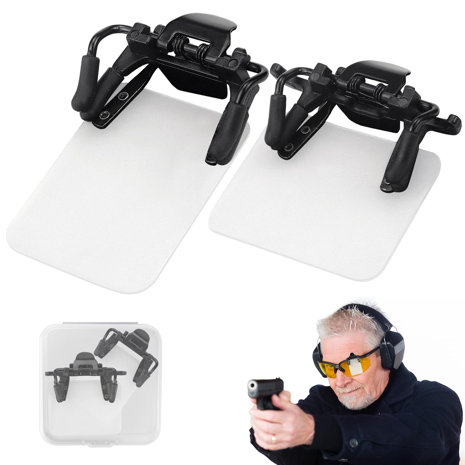 BINYI Standard Internazionale Patch Protezione Occhiali per Tiro Sportivo Adesivi per Tiro con l'arco Protezione Occhiali per Maschera da Tiro con l'arco Aiuto alla Mira per Tiro con l'arco Opaco 2