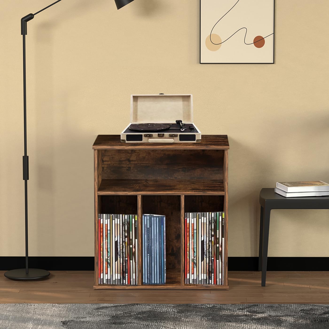 VDD Meuble de Rangement pour vinyles LP - bibliothèque - Rangement Magazines Livres disques