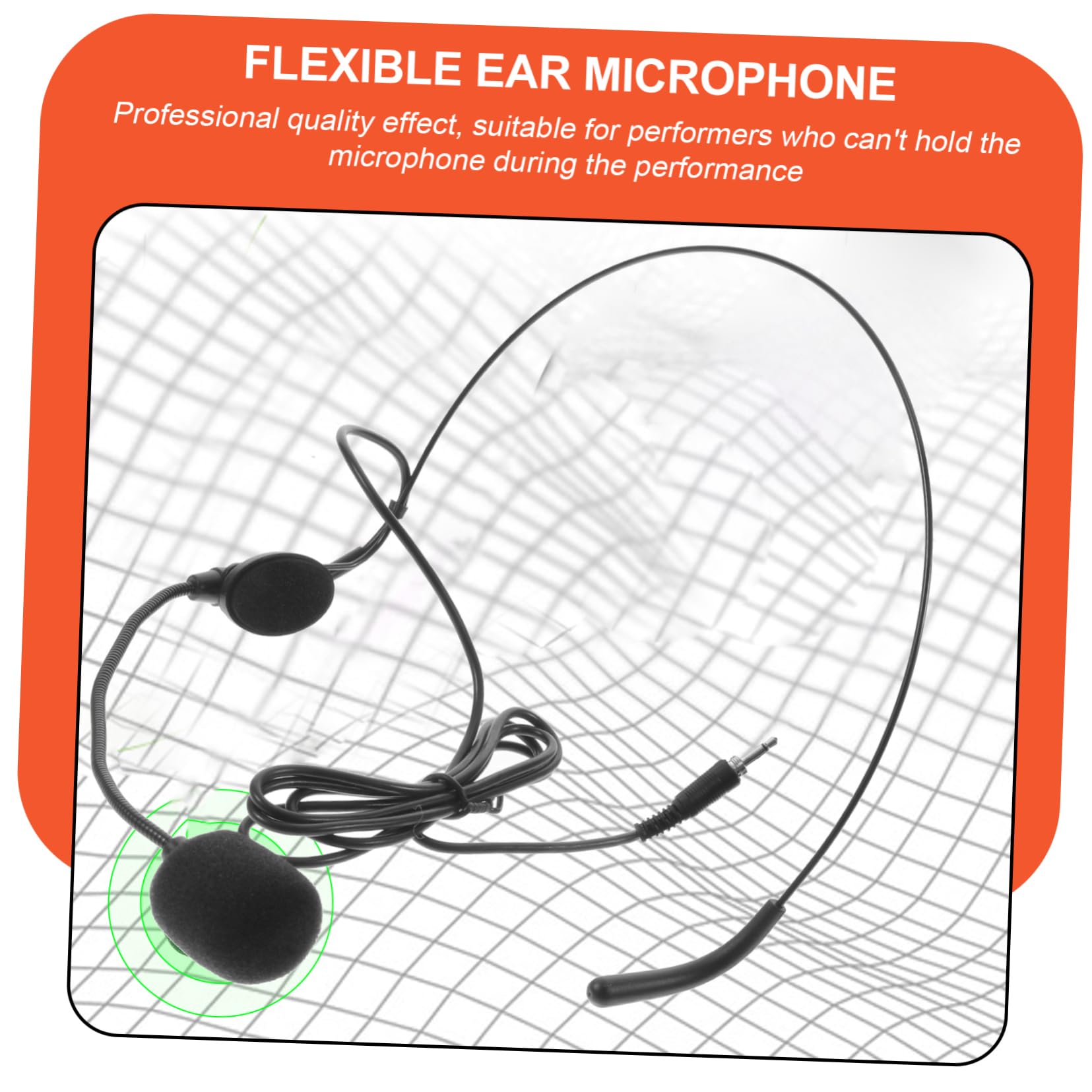 OSALADI Lightweight Overhead Microphone for Live Performance and Lectures Portable Ear Microphone for Presenters for Challenging Acoustics Stylish and Durable Design