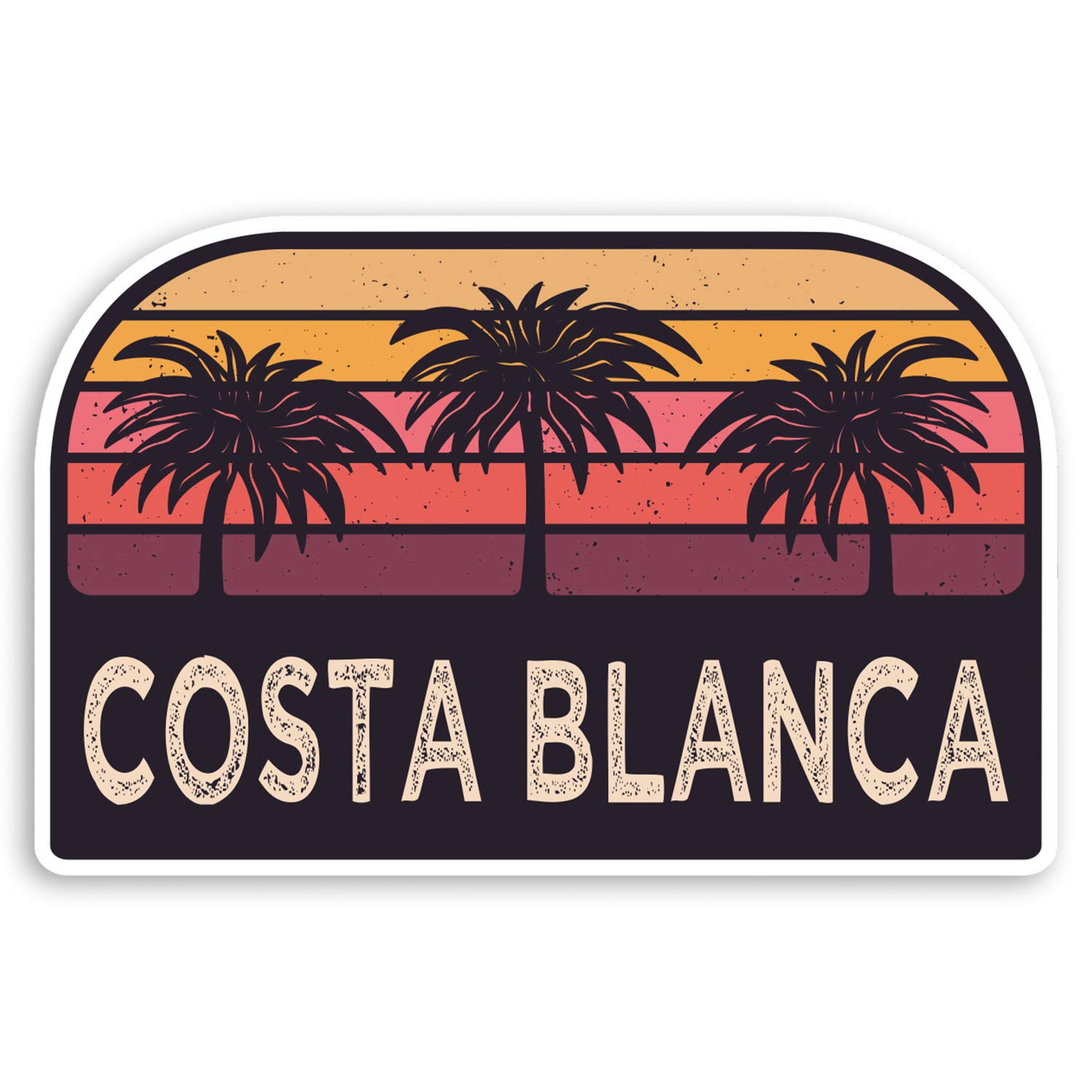 2 x 10cm Rustic Costa Blanca Spain Vinyl Stickers - Luggage Sticker #31525 (10cm Wide)