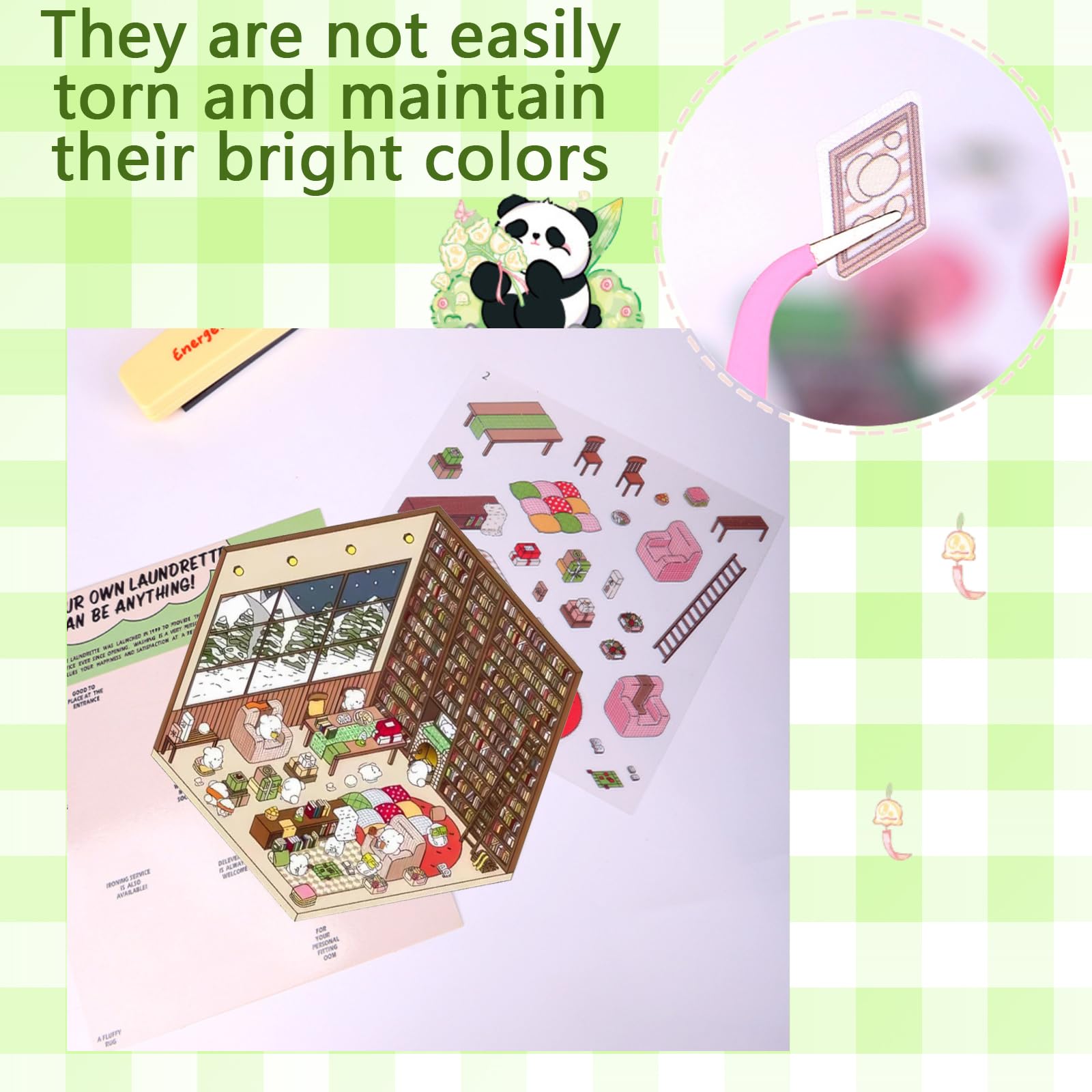 8 Sets 3D Sticker Scene for Adults DIY Cartoon Scenery Stickers, Create Your Own House Stickers - Image 4