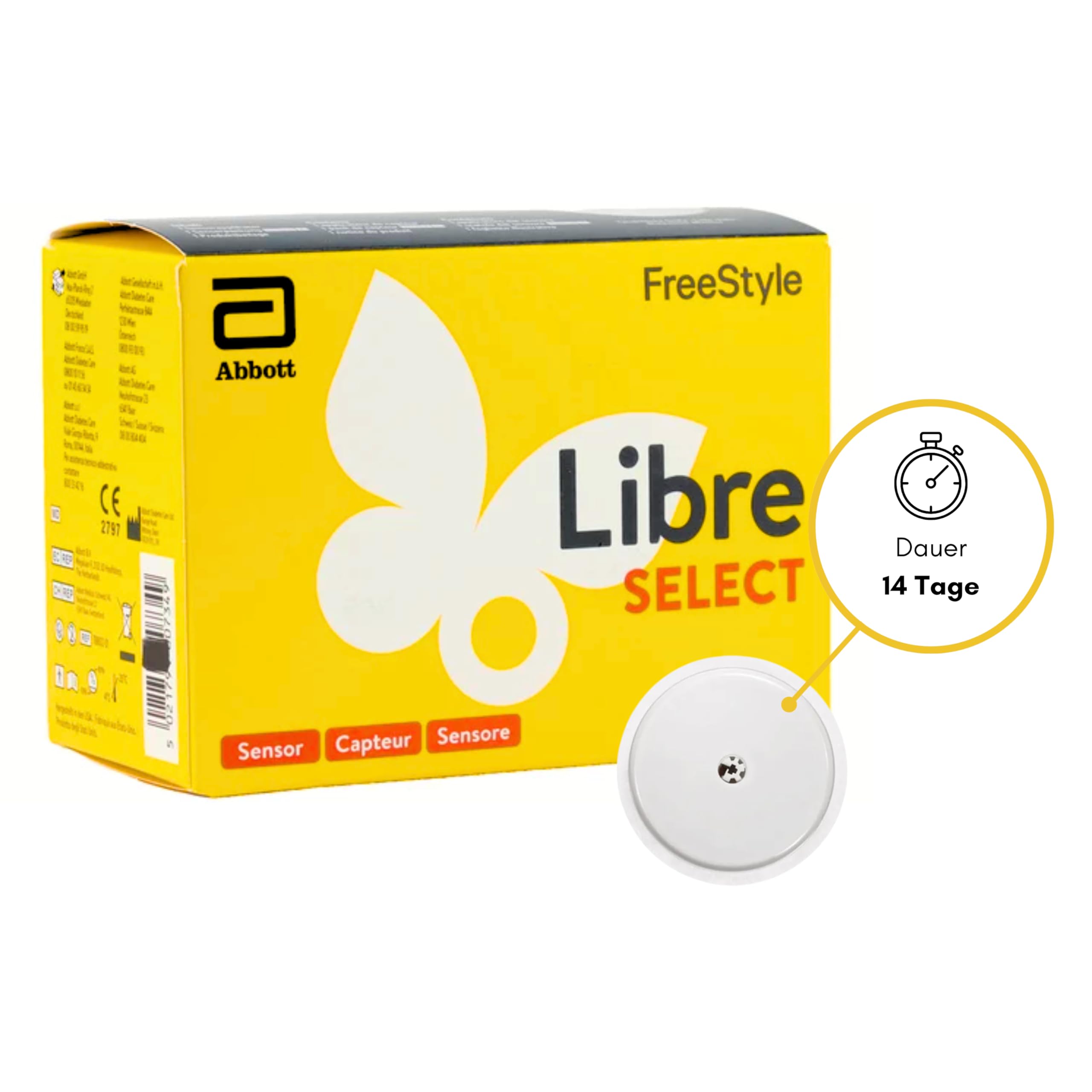 FreeStyle Libre Select Sensor, Neues Glukosemesssystem für kontinuierliche Überwachung, 15 Tage