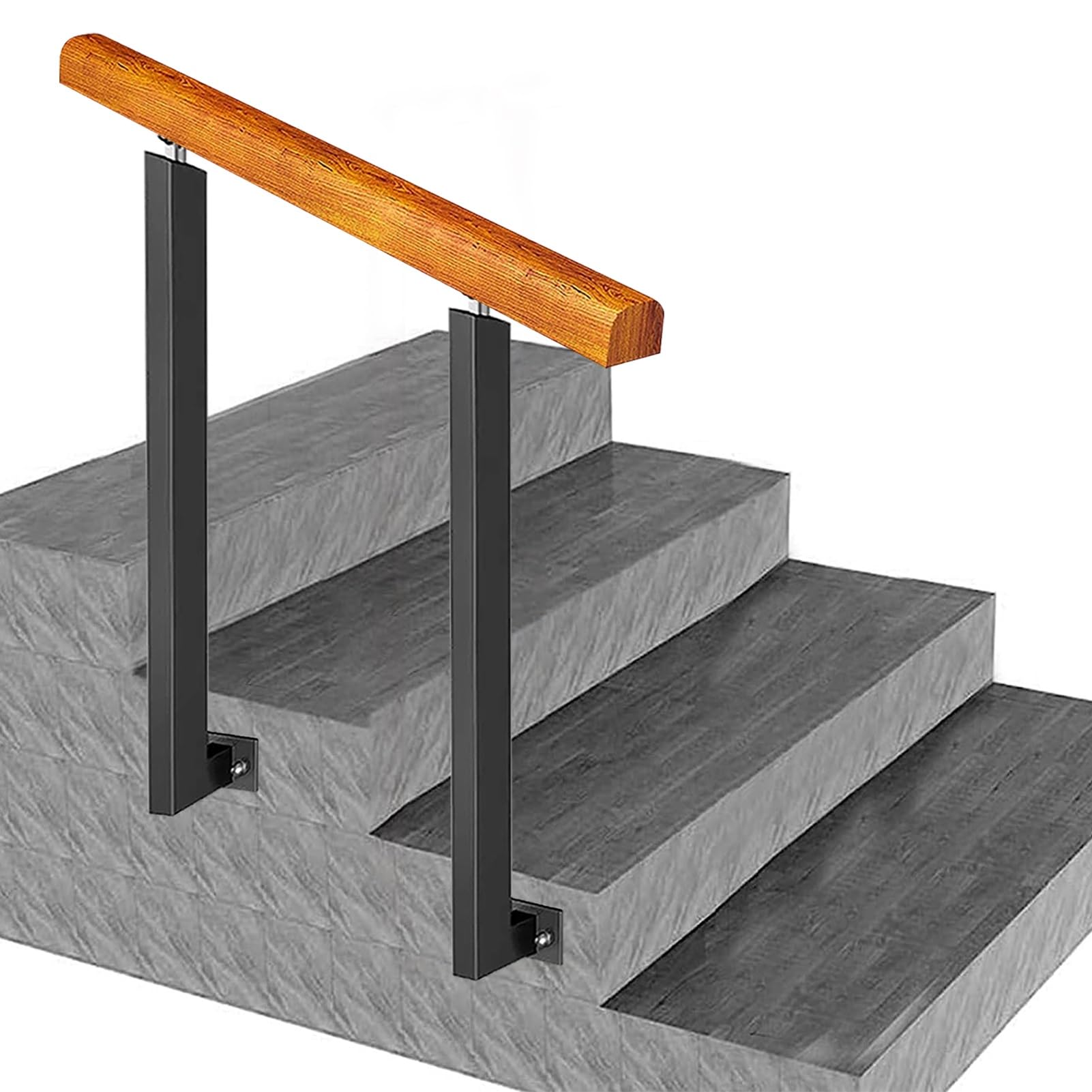 Rambarde murale de qualité supérieure pour escalier extérieur de 1 à 4 marches en béton
