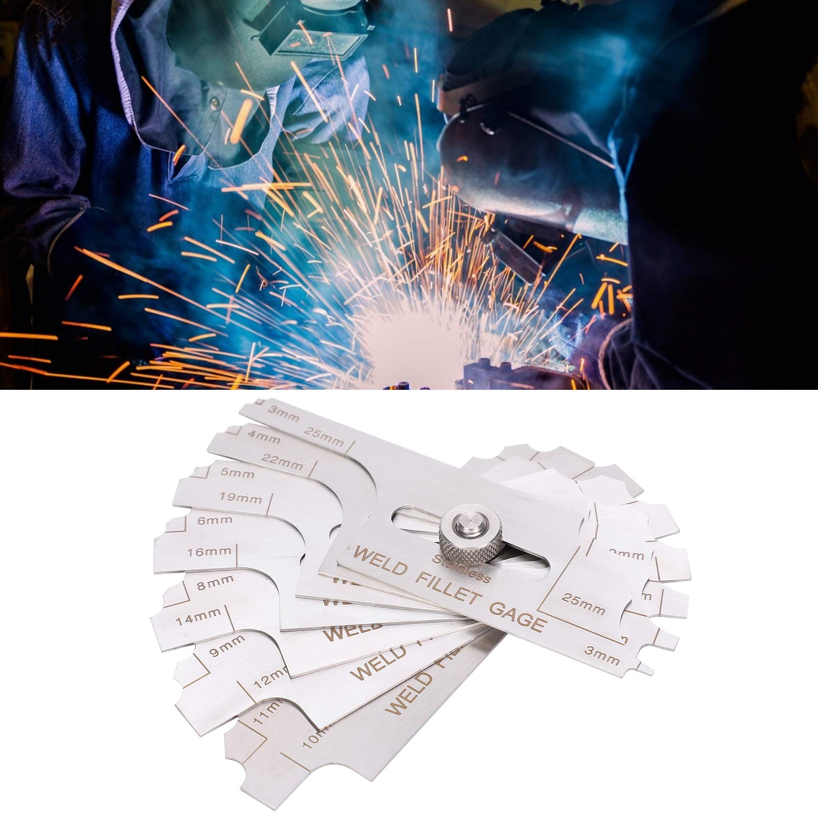 Buy BORDSTRACT Welding Gauge, MG11 Metric Welding Gauge, Stainless