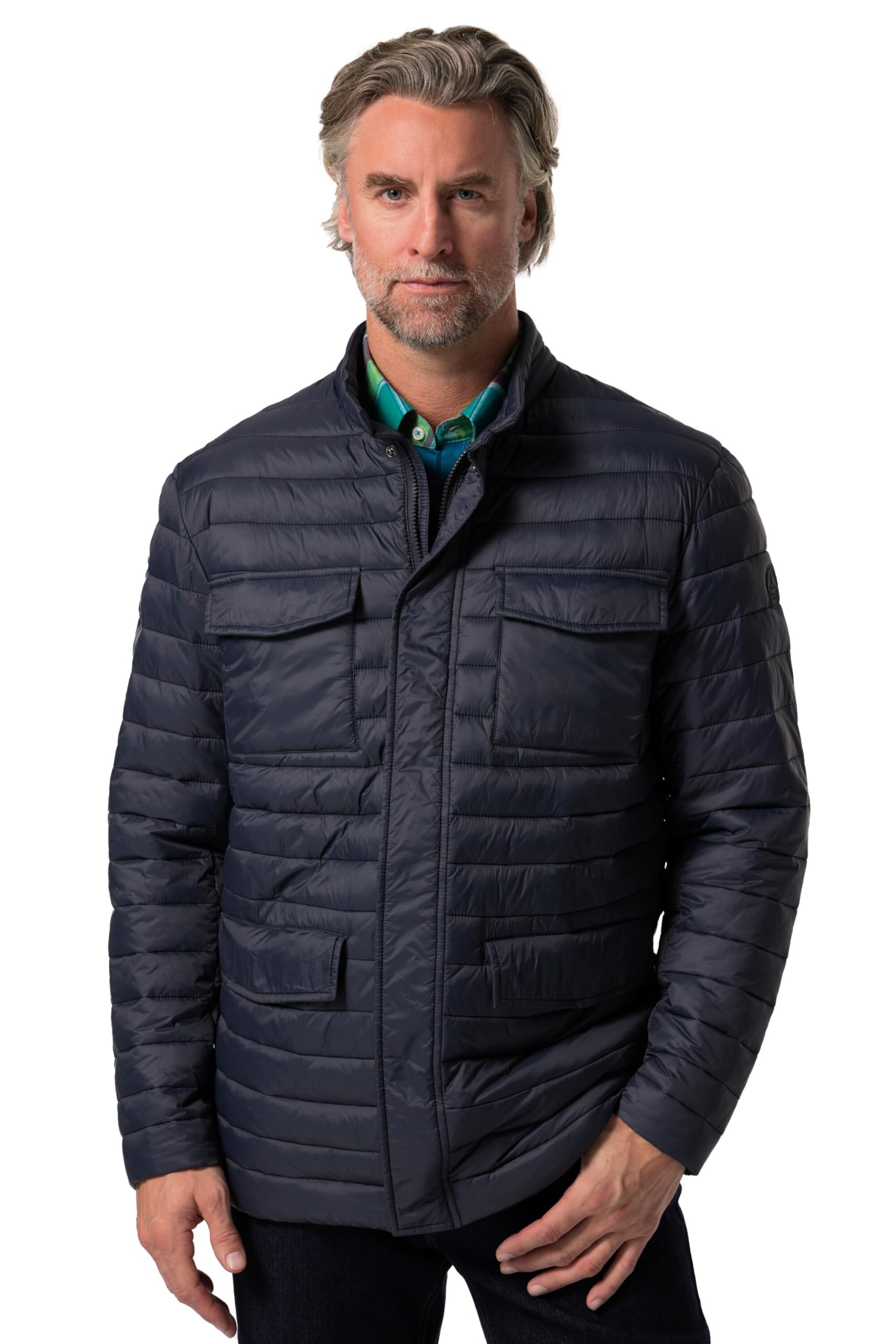 Boston Park Herren große Größen Übergrößen Menswear L-8XL Steppjacke, Stehkragen, Taschen 834416