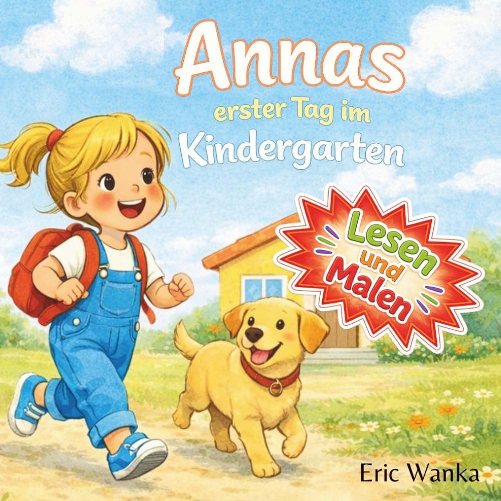 Annas erster Tag im Kindergarten: Eine liebevolle Geschichte zum Ausmalen für Kinder ab 3 Jahren | Fördert Kreativität, Fantasie und Feinmotorik