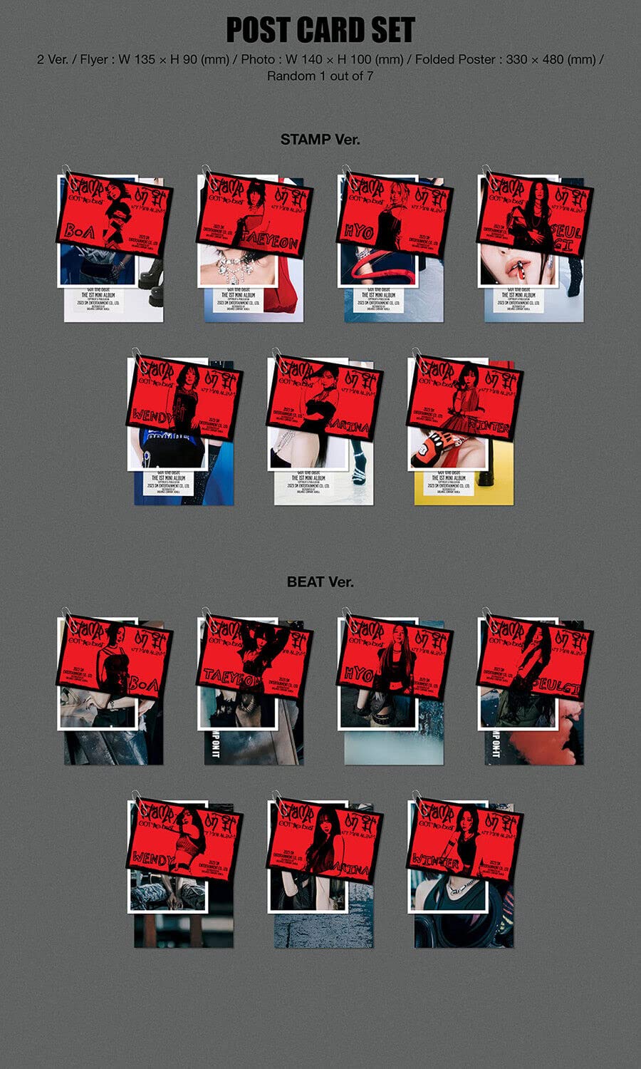 GOT THE BEAT STAMP ON IT 1. mini album (STAMP (A) + BEAT(B) - zestaw 2 Ver. +1ea składany plakat) K-POP SEALED