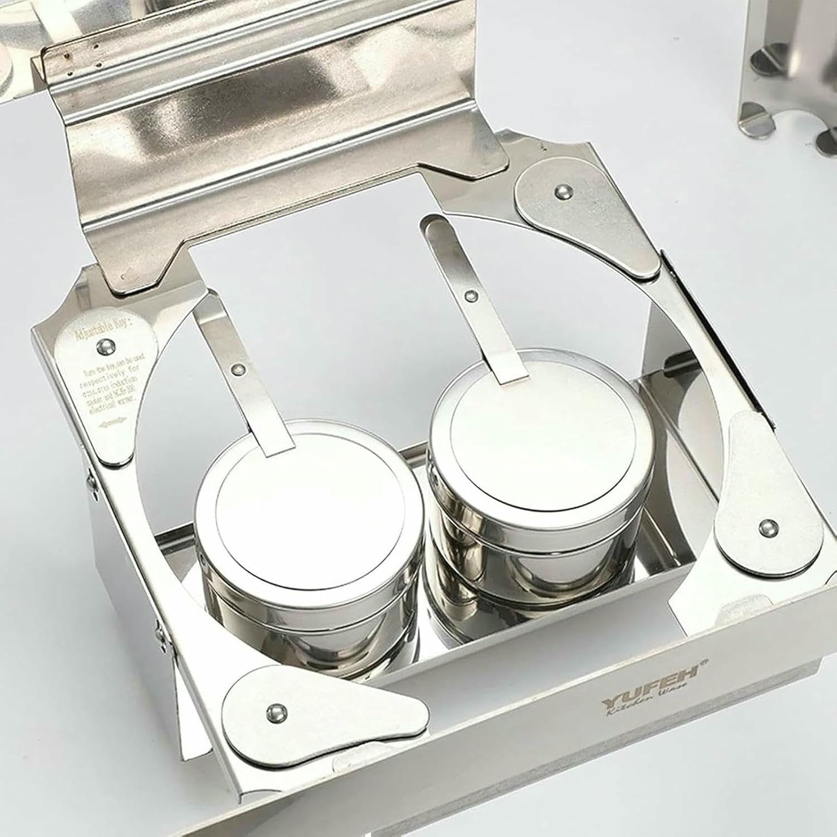 Chauffe-Plats - Jeu De Buffet Hot Pot. Rouleau Supérieur en Acier Inoxydable, Bateau À Eau Et Support De Carburant De Mariage, 9 L ~/,