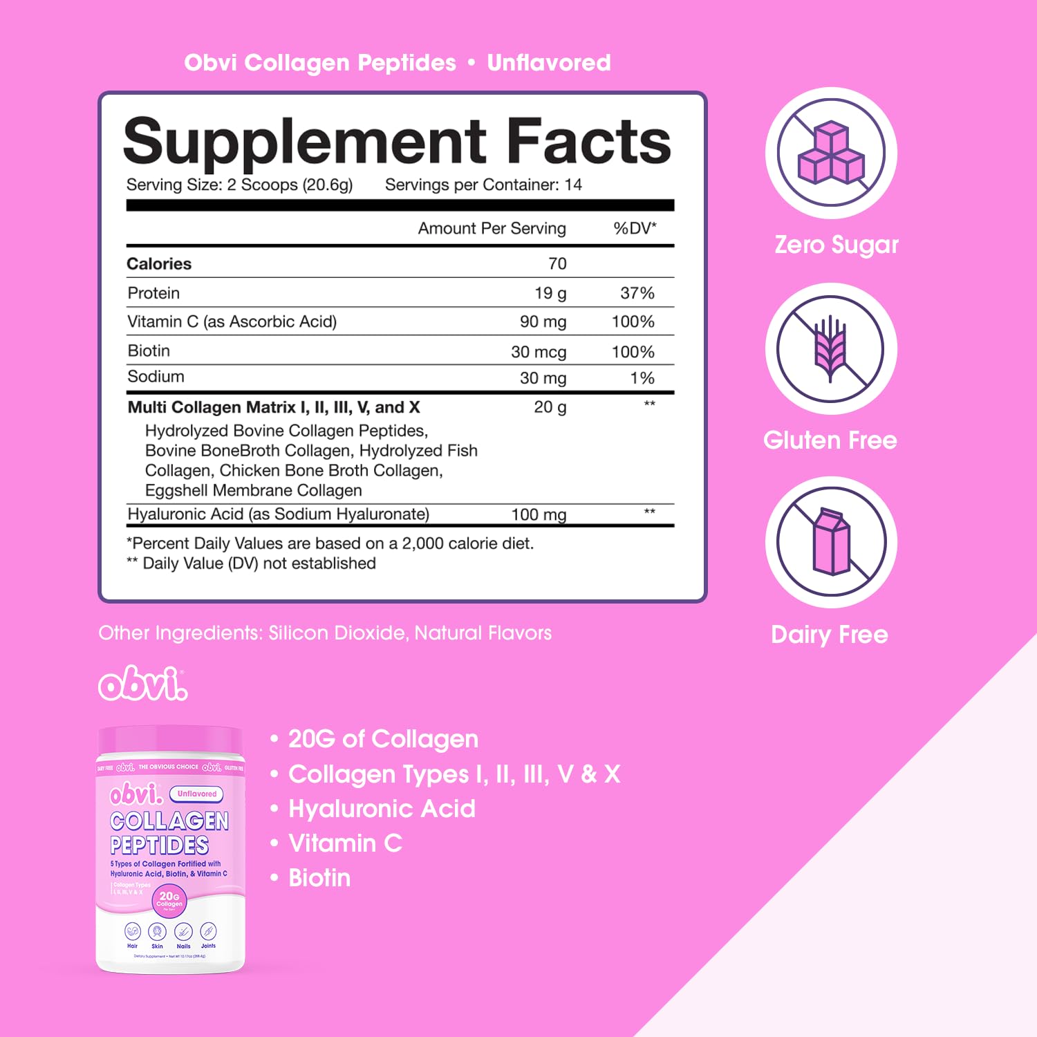 Obvi Collagen Peptides - Unflavored