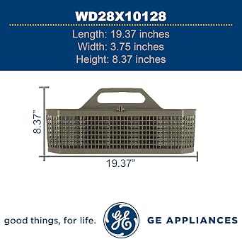 GE WD28X10128 Genuine OEM Silverware Basket (Grey) for GE Dishwashers