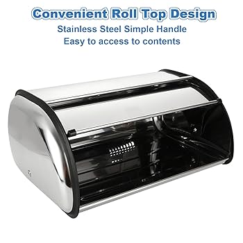 Amazon.co.jp: LDHHYH ロールトップブレッドビン ステンレス