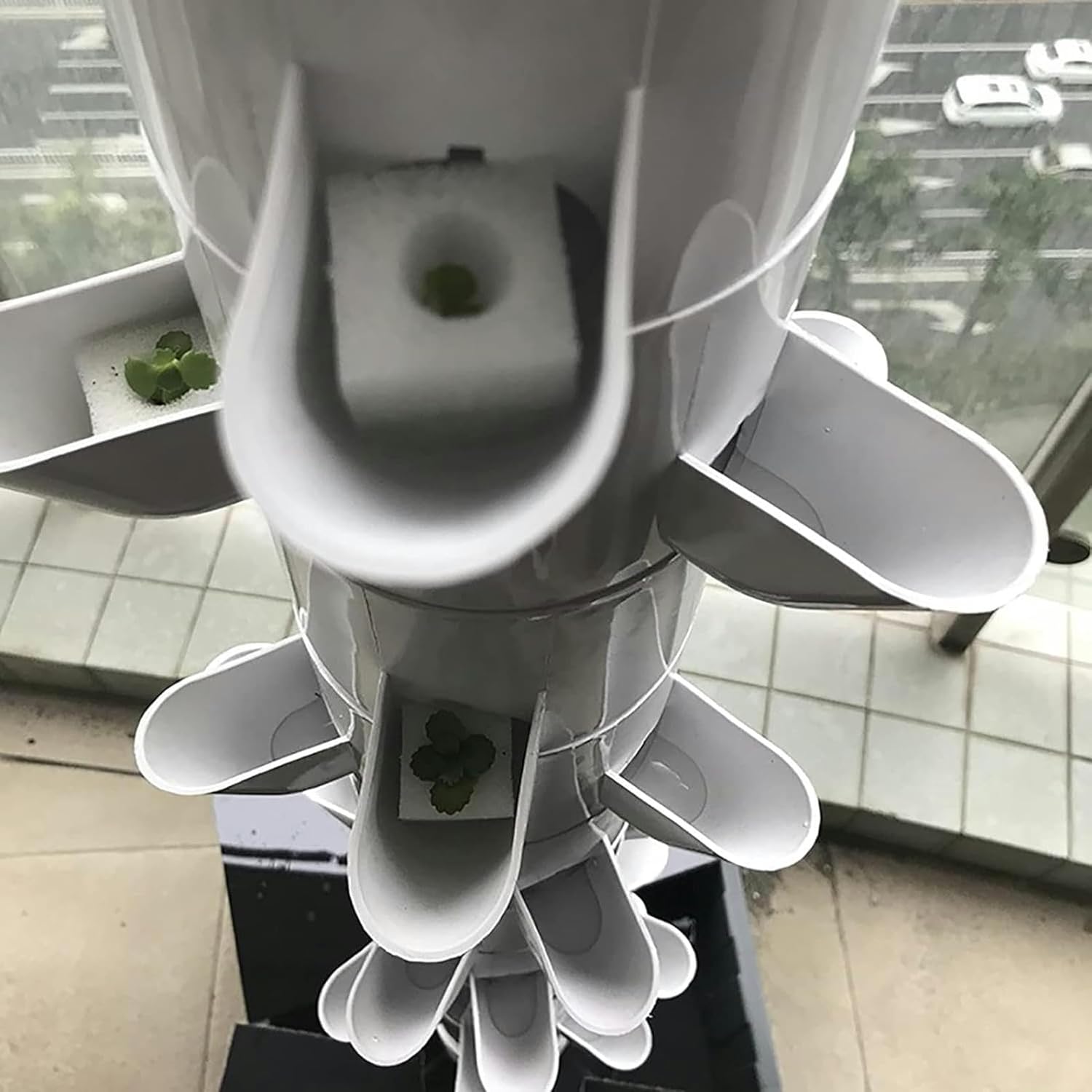 AMNOOL Hydroponics Tower, 45 Pots Hydroponic Growing System, Garden Tower Growing Kit, Seeding Bed, for Indoor Gardening, Grow Herbs, Fruits, Vegetables