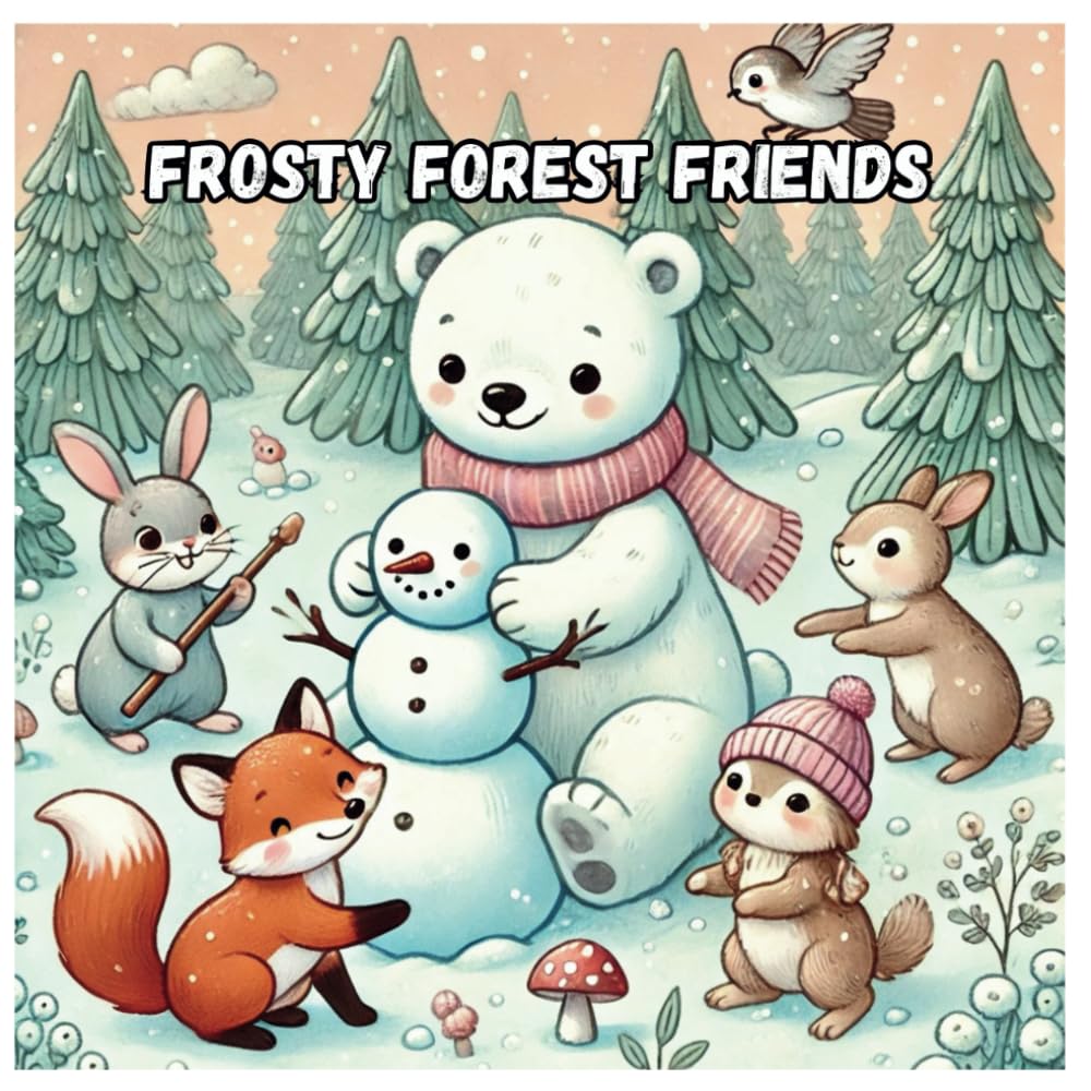 Coloring Book: Frosty Forest Friends: Kindermalbuch