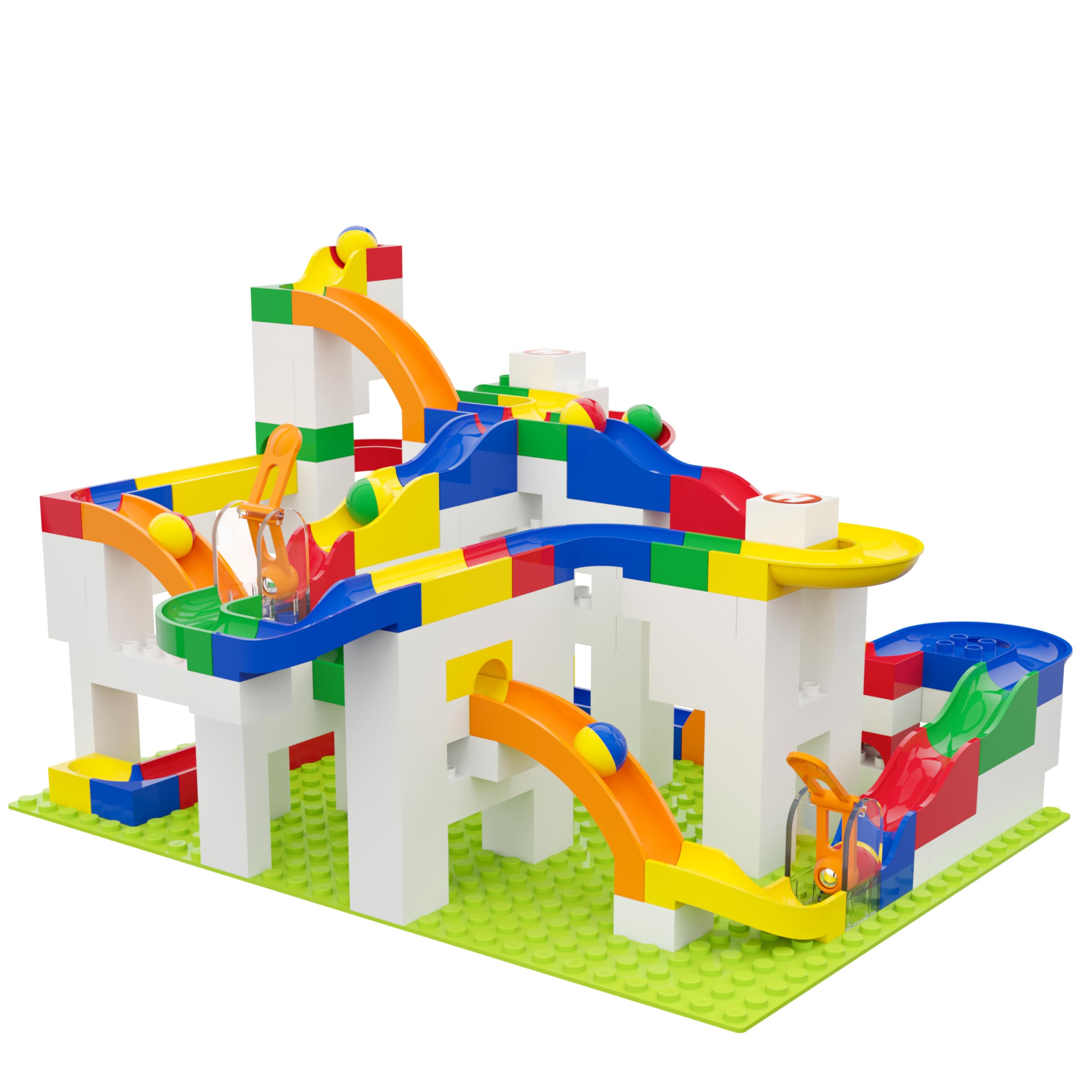 Hubelino Value Bundle Marble Run Track Set - Toy Building Sets, STEM Learning Toys for 4 Year Old Boys & Girls, Made in Germany