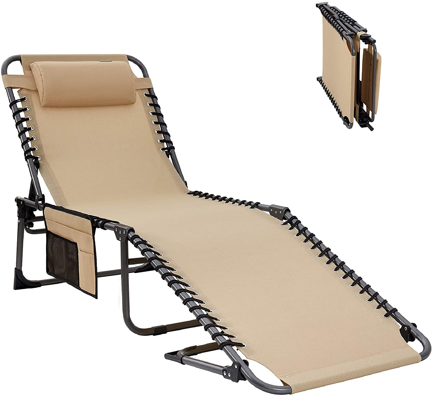 Buy KingCamp 4Position Folding Chaise Lounge Chair for Outside
