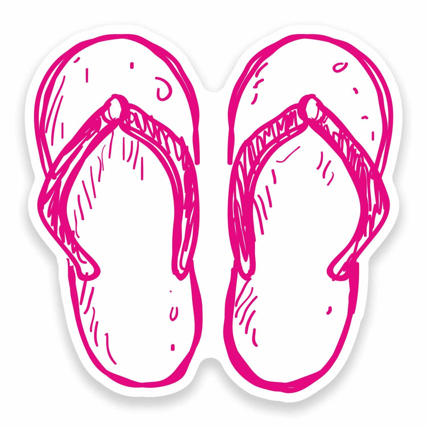 Destinationvinyl Multi 2 X 10Cm Flip Flops Vinyl Sticker Laptop Car Surf Surfer Beach Travel #9577 (10Cm Wide X 10Cm High)