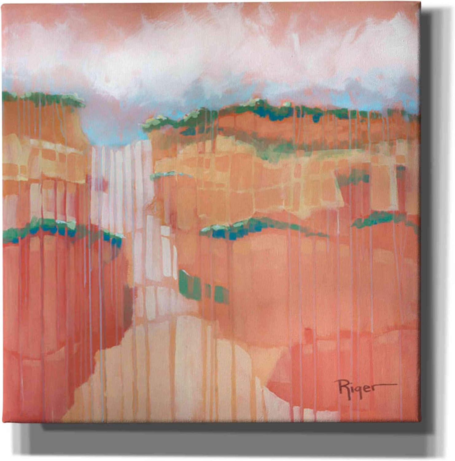 Epic Graffiti Dunes Giclee Canvas Wall Art, Orange