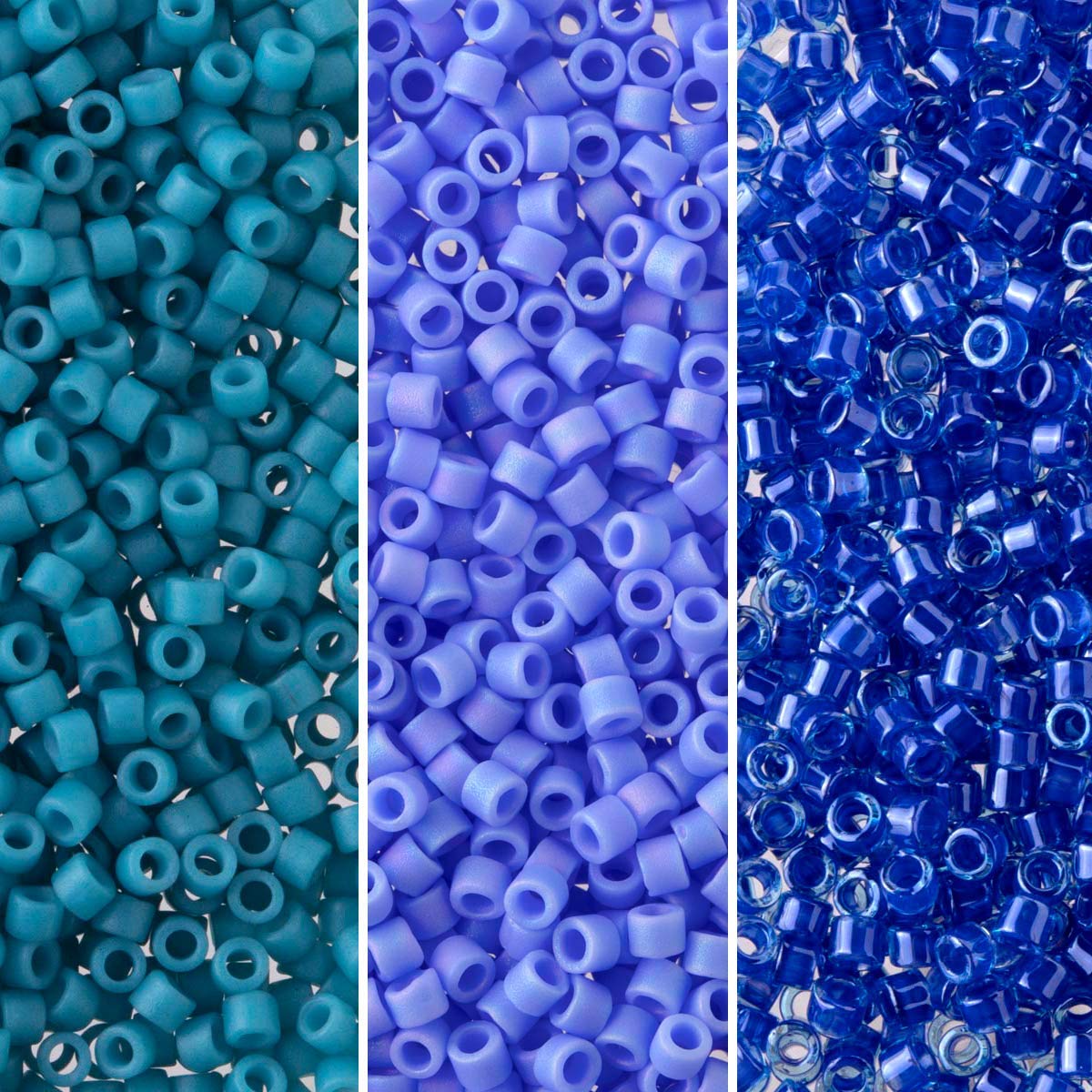 Delica Seed Beads Bundle: Size 11/0, Cozy Palette Collection DB285, DB798, DB881