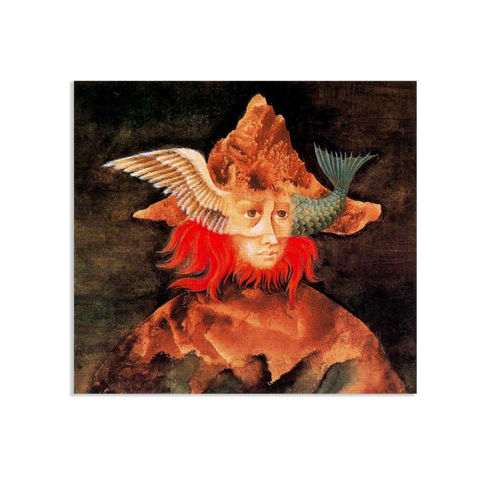 MYCGGDGH Remedios Varo Canvas Wall Art Reproductions of Famous Paintings The Pollution of the Water Remedios Varo Wall Decor for Living Room Bedroom Home Decor80x60cm(32x24in) Frameless