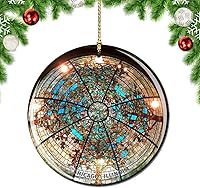 Vista 20 de Weekino Illinois Chicago Wrigley Field USA - Adorno para árbol de Navidad, decoración colgante para colgar, colección de recuerdos de viaje por