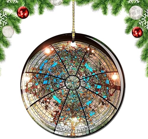 Miniatura 20 de Weekino Illinois Chicago Wrigley Field USA - Adorno para árbol de Navidad, decoración colgante para colgar, colección de recuerdos de viaje por