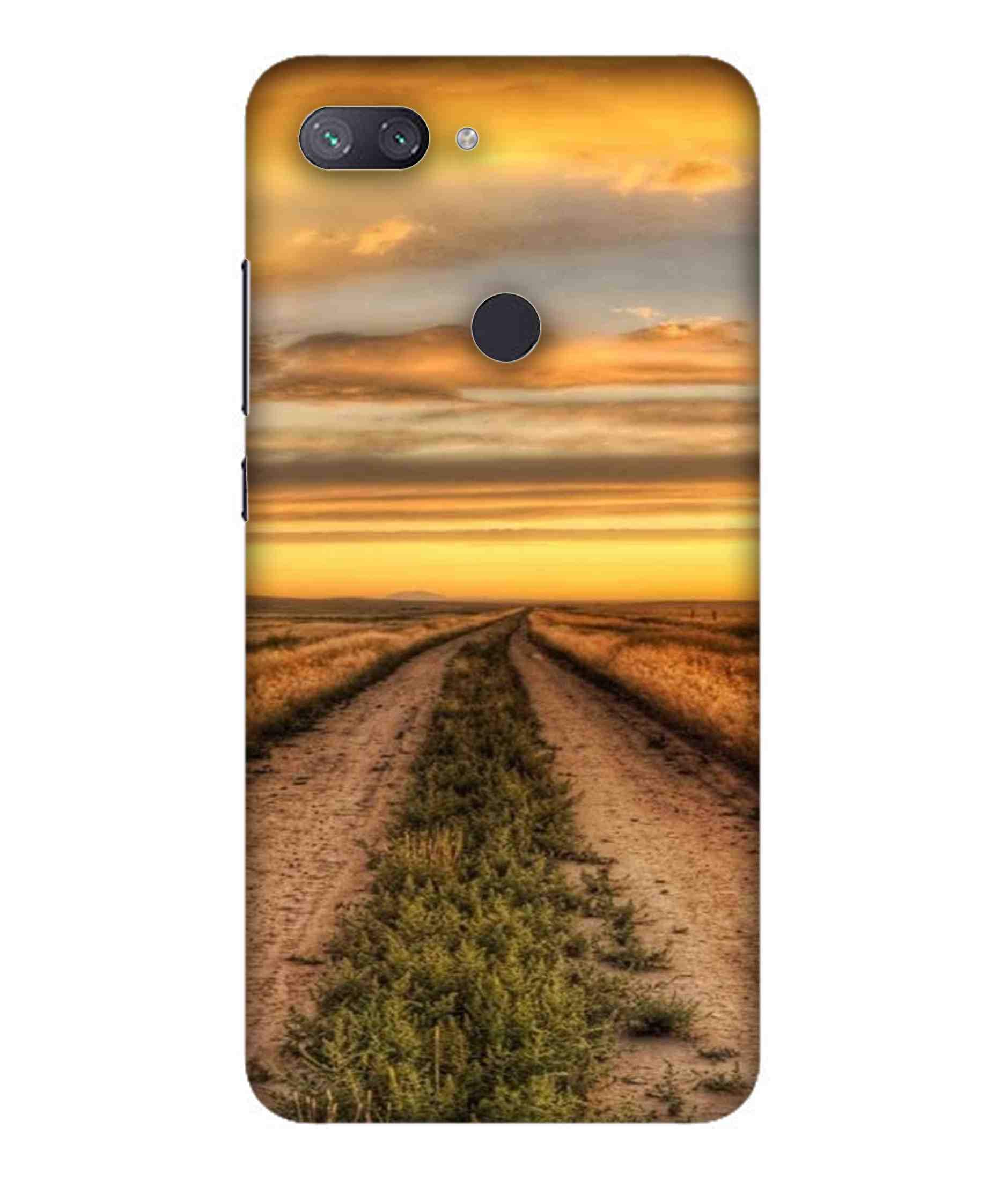 PradhCases Beautiful Sunrise Over The Large Field Sky Hard Printed Designer Case for Xiaomi Mi 8 Youth Back Cover MSP1871