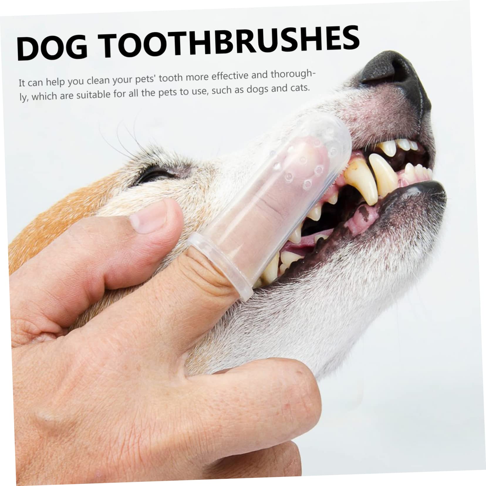 WOONEKY 30sätze Fingerzahnbürsten Für Haustiere Teiliges Zahnreinigung Für Hunde Und Katzen Bequemes Design Massage Zahnfleischs Mundpflege