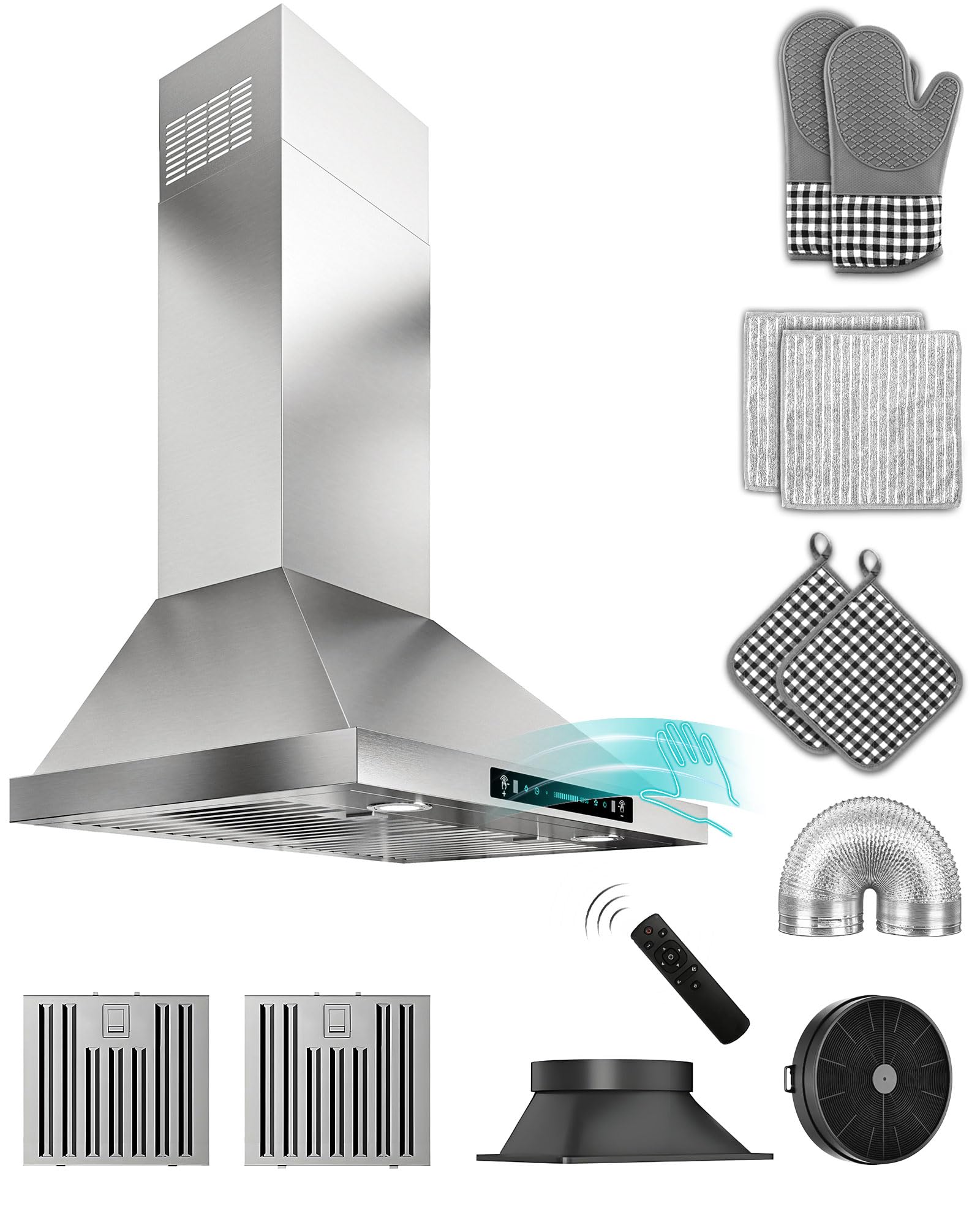 Photo 1 of FLYPINE 30 inch Wall-Mounted Range Hood