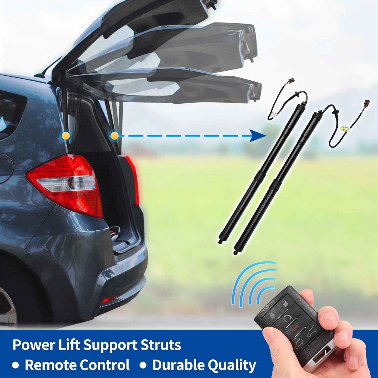 X AUTOHAUX Rear Left Right Tailgate Power Lift Support for Nissan Pathfinder Sport Utility 2017-2019 Liftgate Power Hatch Shock Strut No.905609PJ0A Electric Trunk Power Liftgate 1 Pair